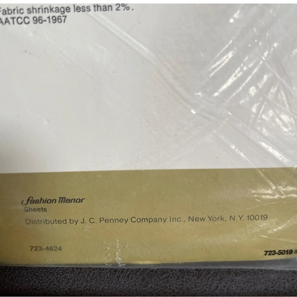 Vintage 1967 JC Penny Percale Full Flat Sheets (2) - Picture 4 of 6